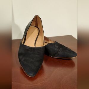 MADEWELL Elegant Black Suede Women's Flats, SIZE 8.